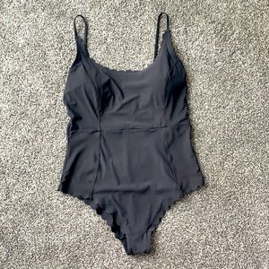 H&M scalloped one piece swim suit